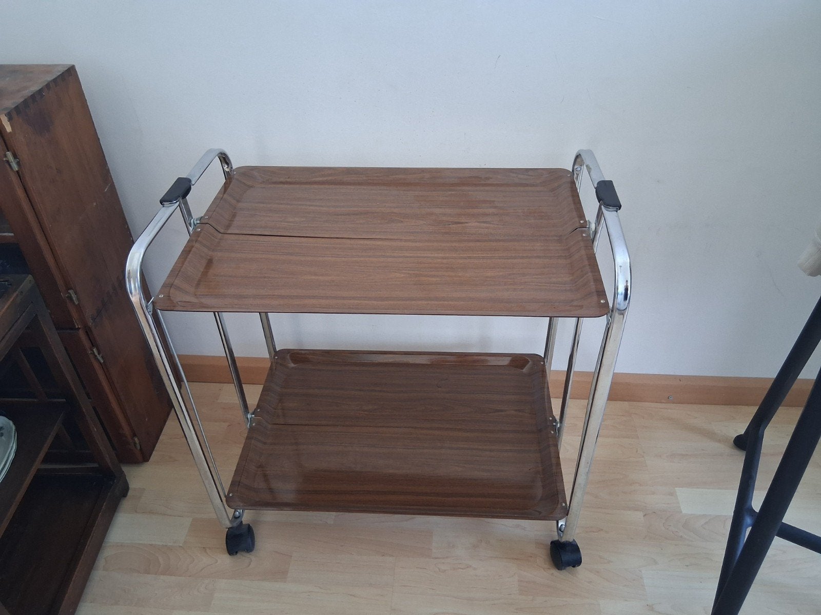Vintage serveerwagen / theewagen op wieltjes, Ophalen