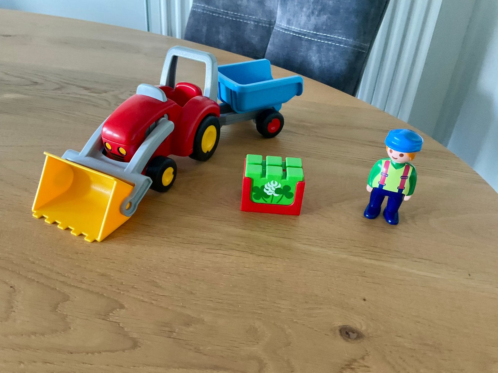 Playmobil 123 : Graaftractor met aanhanger - 6964, Ophalen, Gebruikt