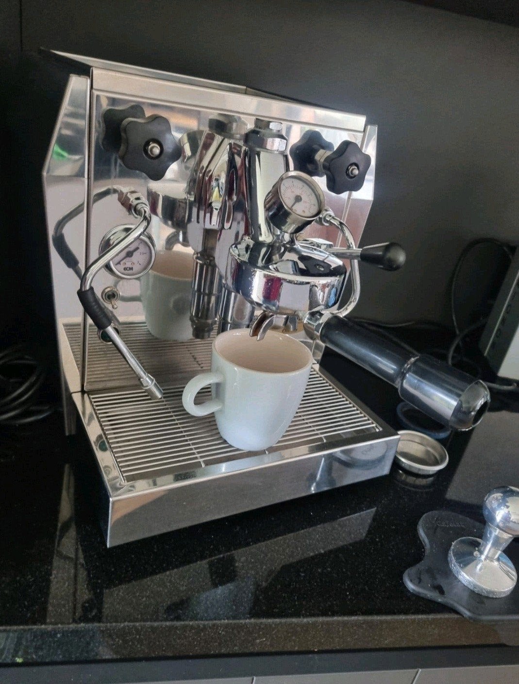 ECM Giotto Espressomachine - Goed onderhouden, Gebruikt, Espresso apparaat, Gemalen koffie, Ophalen