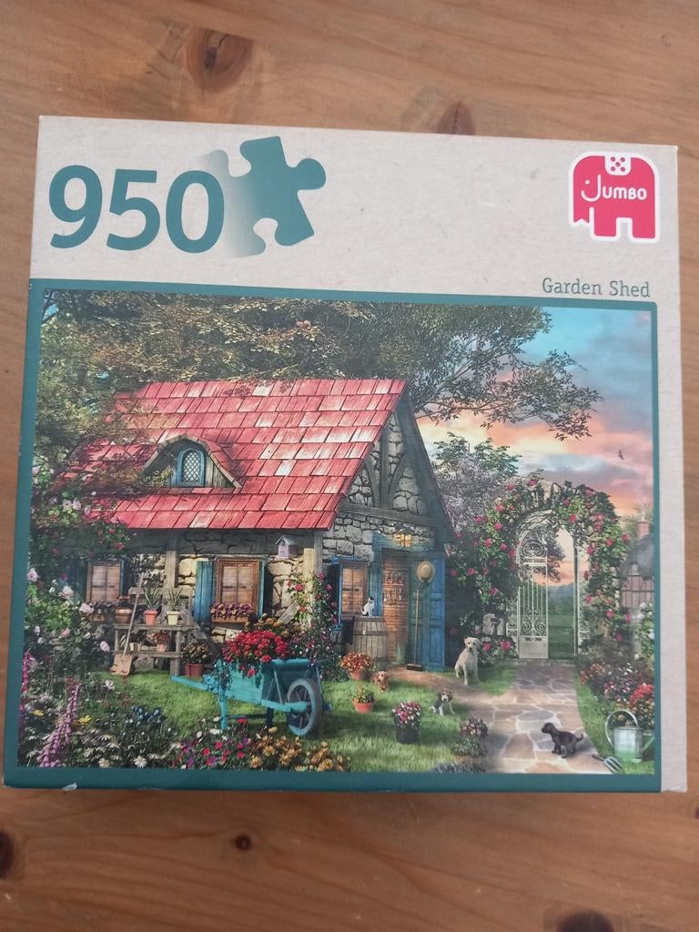 Jumbo Legpuzzel 'Garden Shed' - 950 stukjes, Ophalen of Verzenden, 500 t/m 1500 stukjes, Gebruikt, Legpuzzel