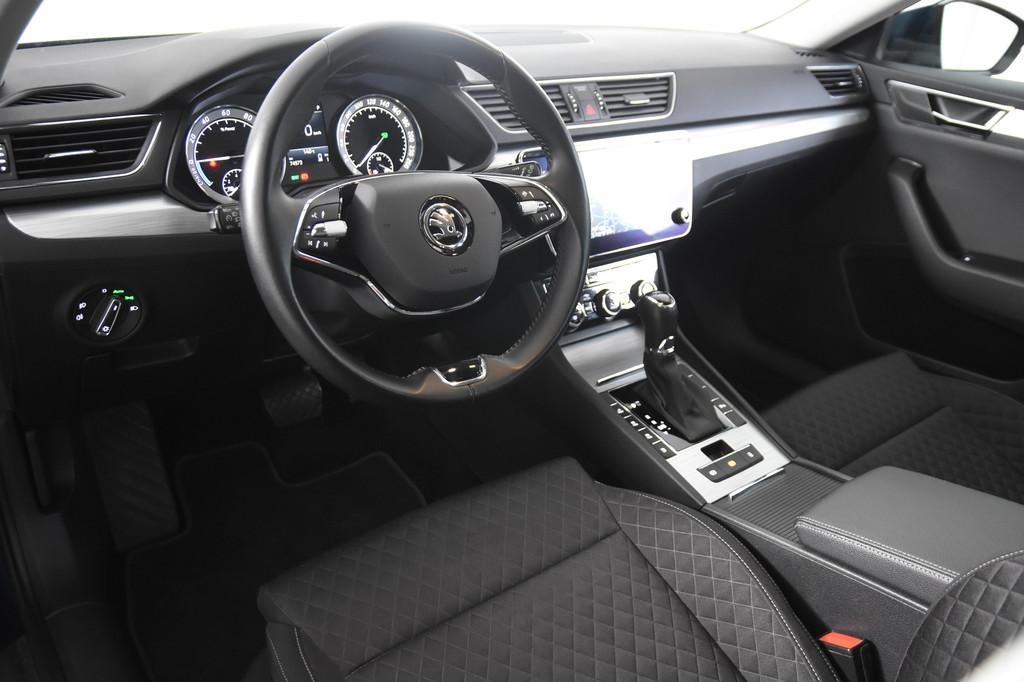 Skoda Superb Combi 1.4 TSI iV *1ste Eigenaar*Navigatie*Stoel, Stof, Gebruikt, 4 cilinders, Blauw