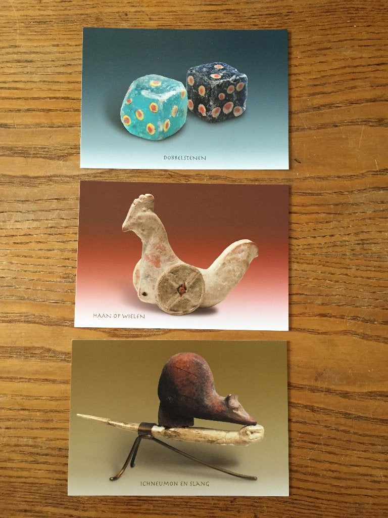 Ansichtkaarten kaarten set - Rijksmuseum Oudheden speelgoed, Ophalen of Verzenden, 1980 tot heden, Ongelopen, Sport en Spel