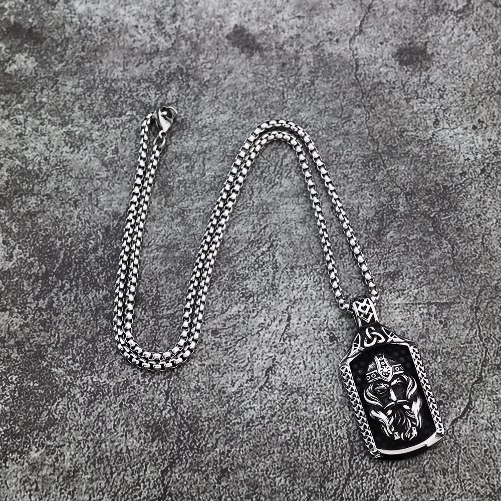 Odin Viking Heren Ketting, Verzenden, Nieuw, Zilver, Overige materialen