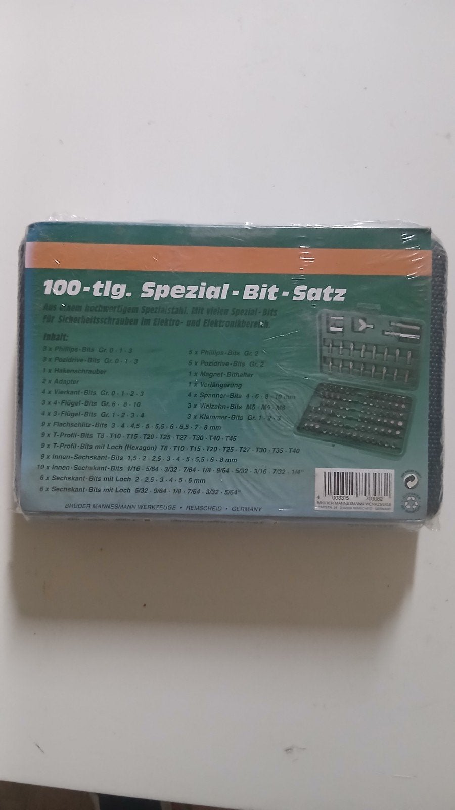 Bruder Mannesmann 100-delige Speciale Bitset - Nieuw, Doe-het-zelf en Verbouw, Ophalen of Verzenden, Nieuw, Bitset, Overige merken