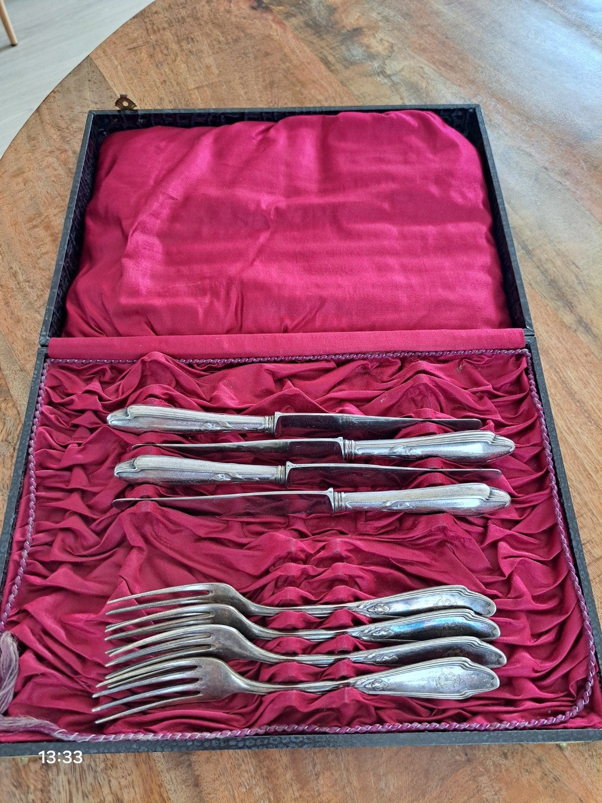 vintage bestek 4 vorken/4messen, Ophalen of Verzenden