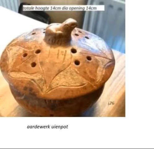 vintage aardewerk uienpot, Antiek en Kunst, Ophalen of Verzenden