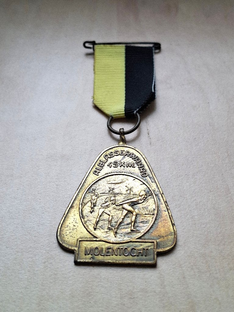 Medaille Schaatsen 14 - Molentocht Alblasserwaard - 45 km, Ophalen of Verzenden, Overige materialen, Nederland