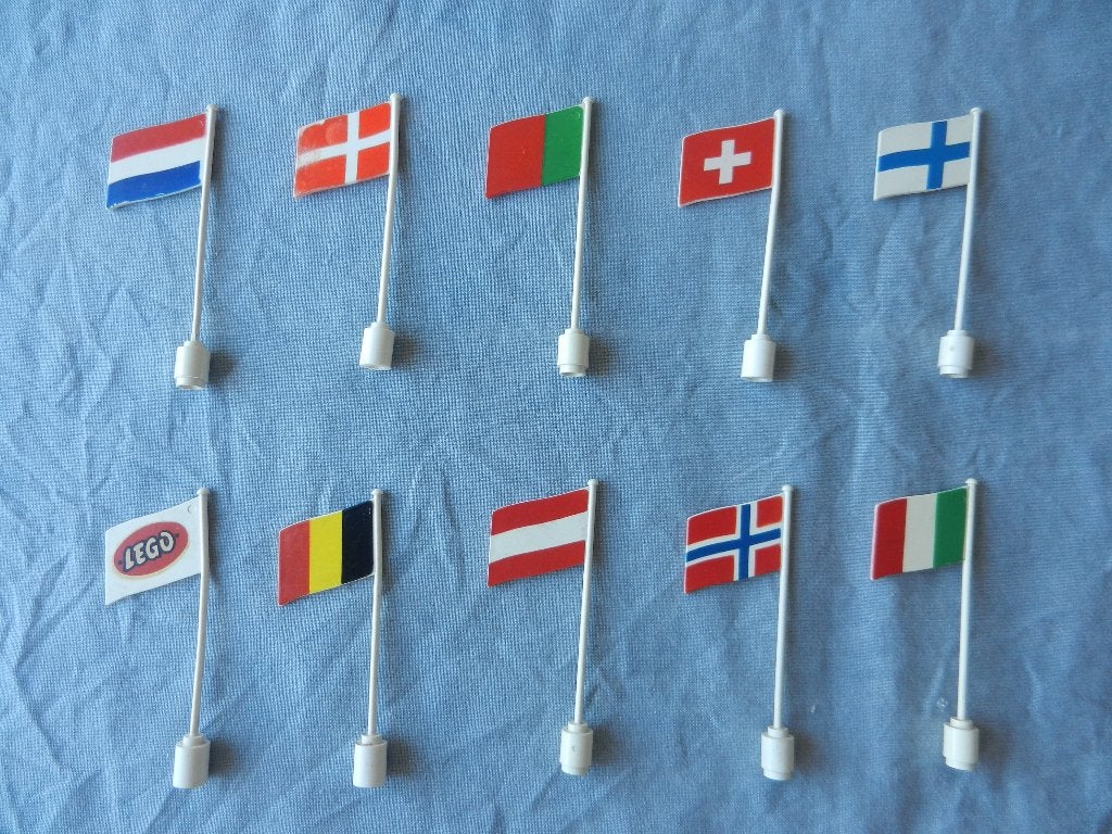 Lego vlaggen jaren 50/60 (10 stuks, redelijk zeldzaam), Kinderen en Baby's, Speelgoed | Duplo en Lego, Ophalen of Verzenden, Gebruikt