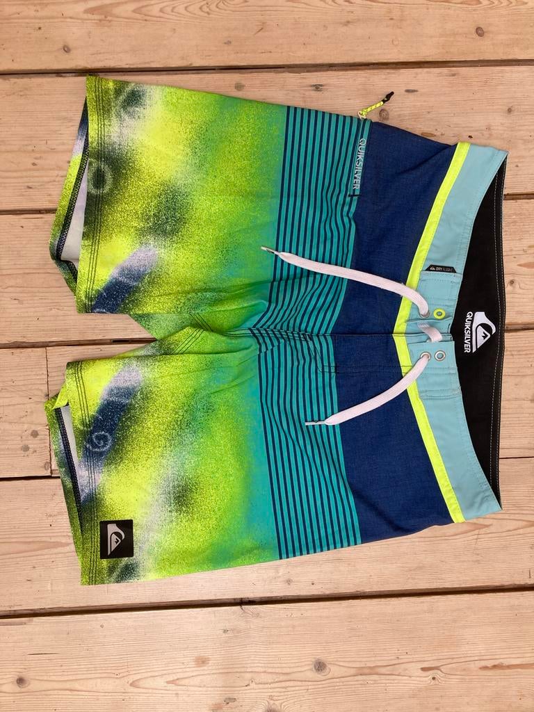 Quiksilver Zwemshort - Blauw/Groen/Geel, Ophalen of Verzenden, Maat 48/50 (M), Blauw, Zwemshort