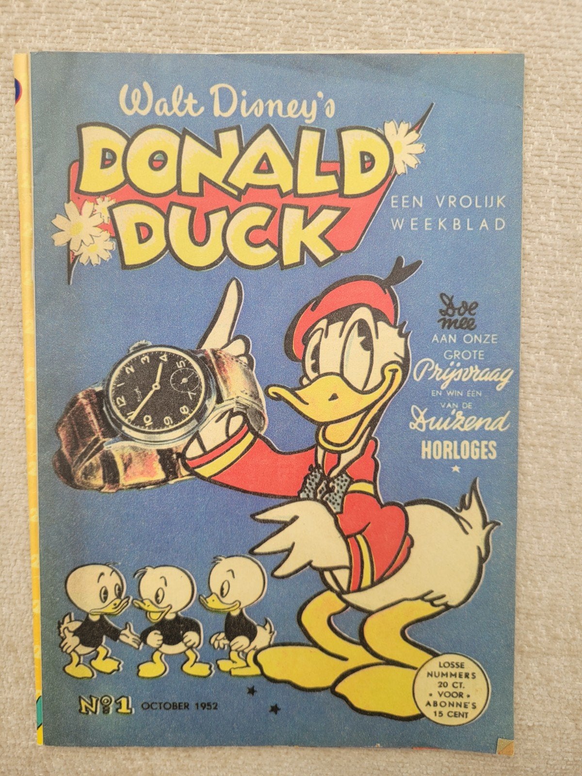 Donald Duck herdruk 1952, Eén stripboek, Ophalen of Verzenden, Gelezen