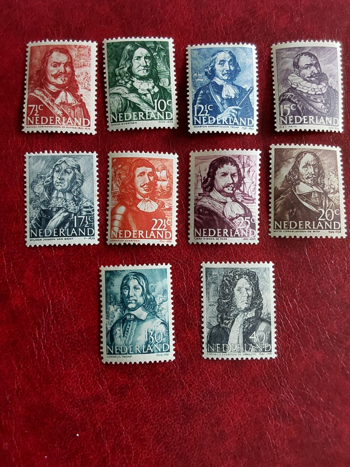 Nvph 412-421 Zeehelden 1943-1944  ( pf), Postzegels en Munten, Postzegels | Nederland, Ophalen of Verzenden
