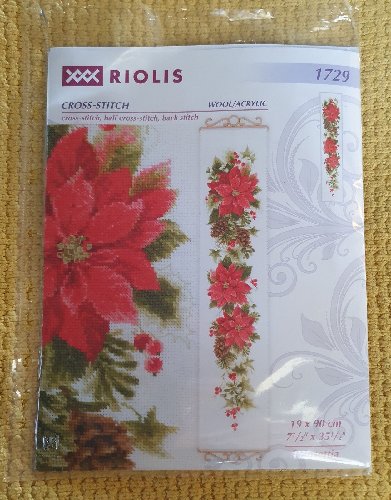 kerst! Riolis Kerstster groot borduurpakket ! zonder aïda, Hobby en Vrije tijd, Verzenden, Handborduren, Borduurpakket