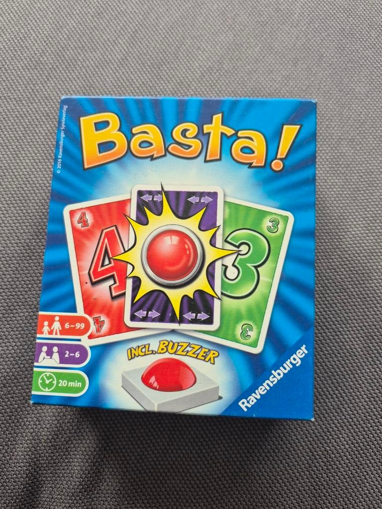 Basta! Kaartspel met Buzzer van Ravensburger, Vijf spelers of meer, Ophalen of Verzenden, Zo goed als nieuw, Ravensburger