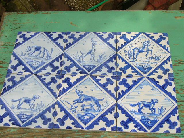 50% Korting Oude handbeschilderde tegels 13x13cm Westraven, Ophalen