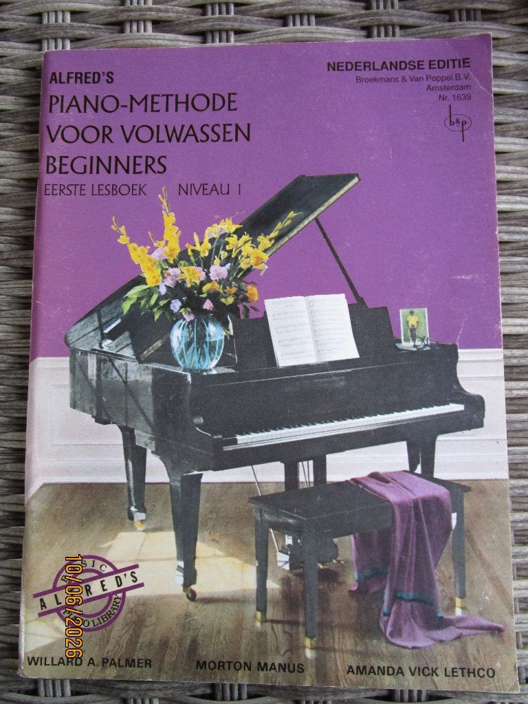 Alfred's Piano-Methode voor Volwassen Beginners Niveau 1, Gebruikt, Overige genres, Les of Cursus, Ophalen of Verzenden