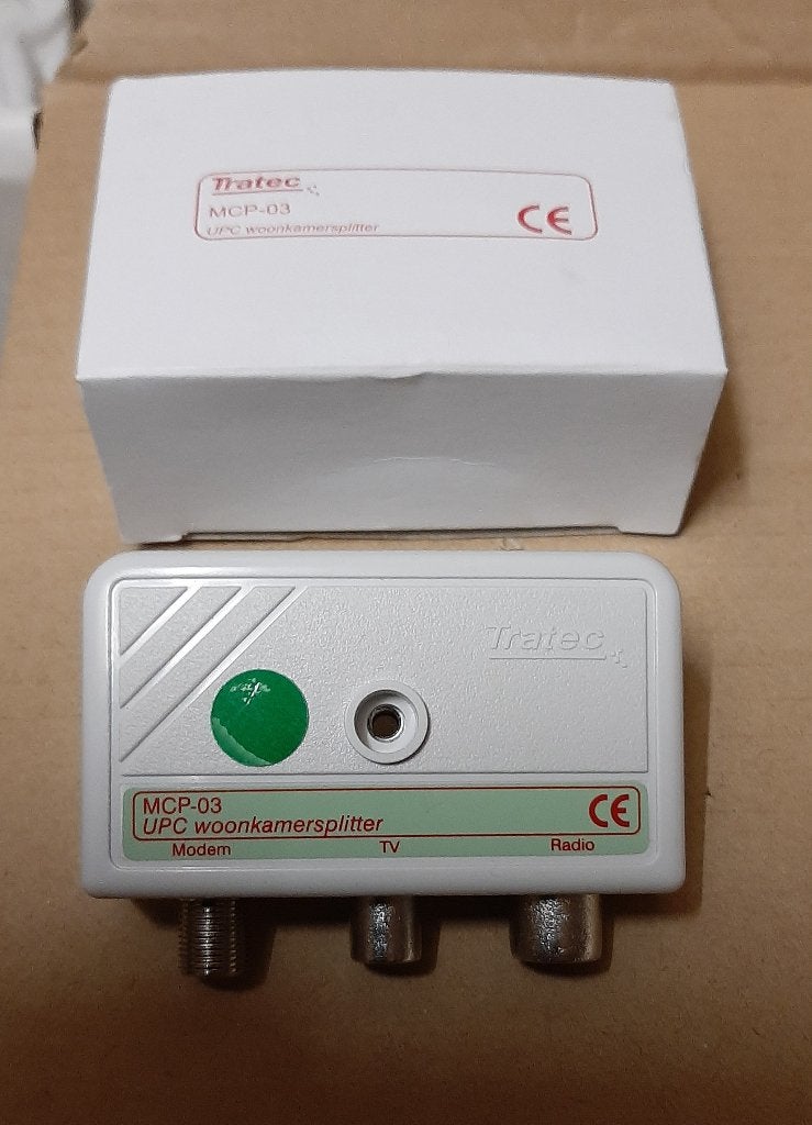 Woonkamer Splitter Tratec MCP-03 Modem - TV - Radio, Ophalen, Nieuw, Minder dan 2 meter, Overige kabels