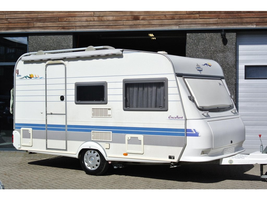 Hobby Excellent 400 SB|Luifel|Mover|4Persoons, Dwarsbed, Hobby, Bedrijf, Treinzit