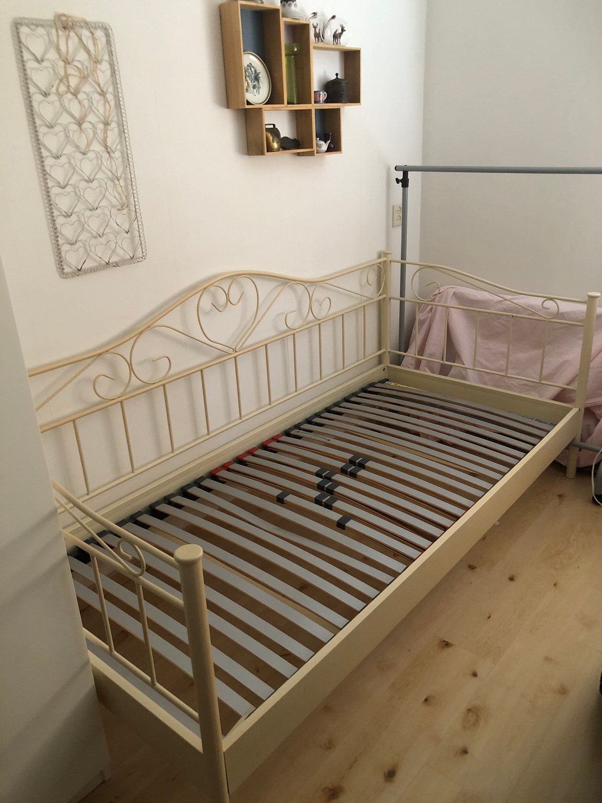 Spijlen bed 1 persoons, Huis en Inrichting, Slaapkamer | Bedden, Ophalen, Gebruikt, 90 cm, Eenpersoons