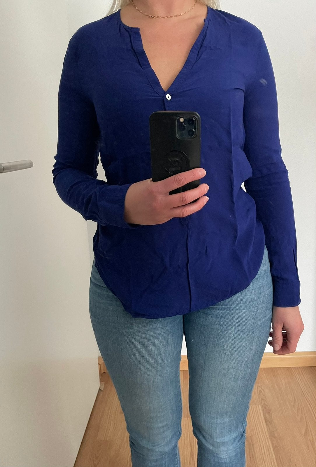 Zara blouse, Ophalen of Verzenden, Zo goed als nieuw, Maat 36 (S), Blauw
