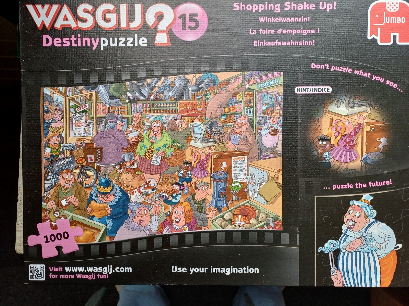 Wasgij; Winkelwaanzin! Destinypuzzle nr. 15, 1000 stukjes, Ophalen of Verzenden, 500 t/m 1500 stukjes, Zo goed als nieuw, Legpuzzel