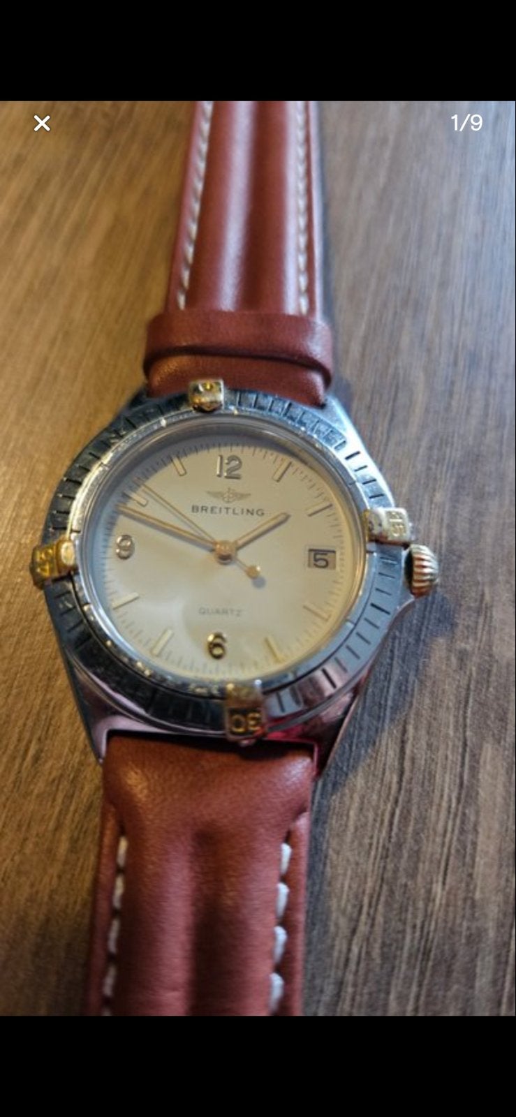 Breitling Callisto 80510 Staal/18k Goud Quartz 1988 Full Set, Staal, Breitling, Polshorloge, Ophalen of Verzenden
