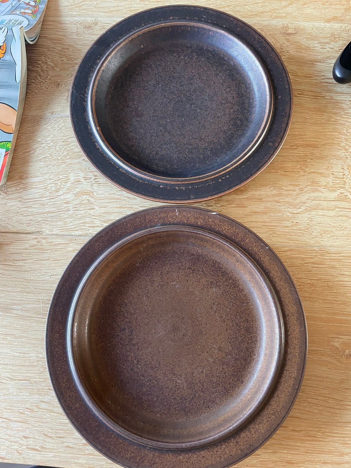 2 Arabia Borden - Vintage Bruine Borden, Ophalen