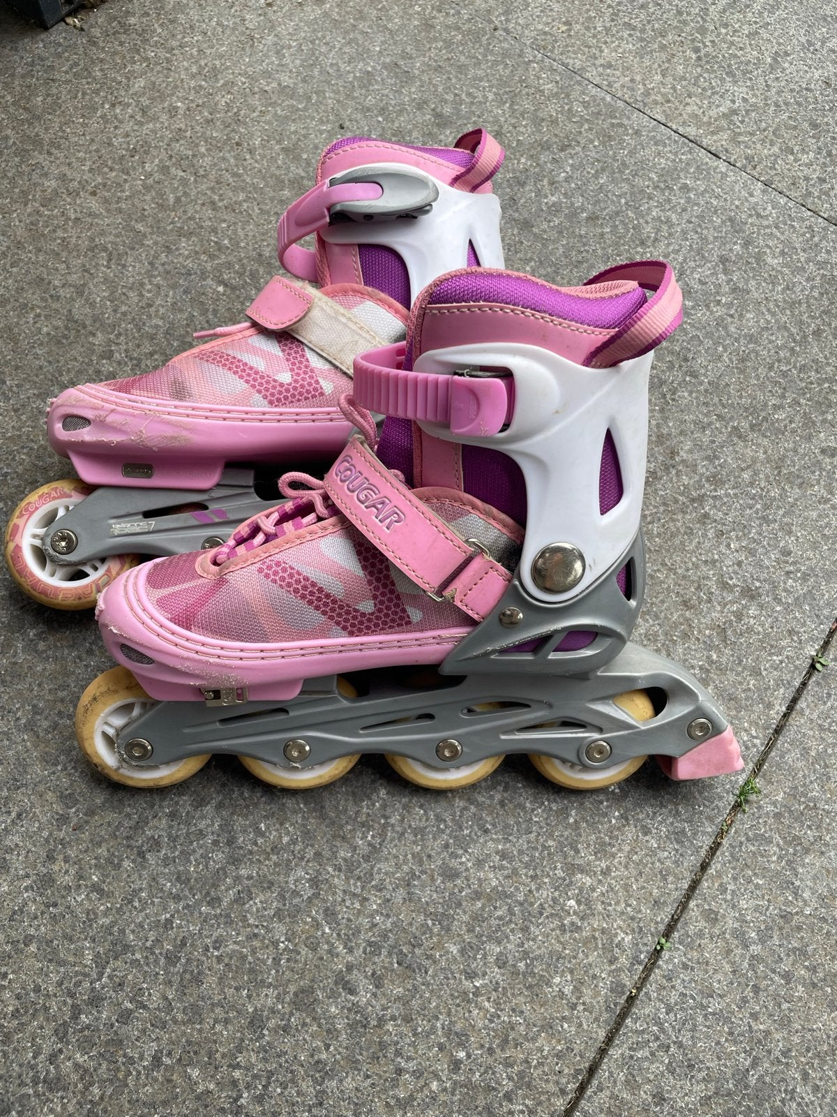 Roze Cougar inline skates verstelbaar tussen maat 35 t/m 38, Ophalen of Verzenden, Gebruikt, Overige typen, Overige merken