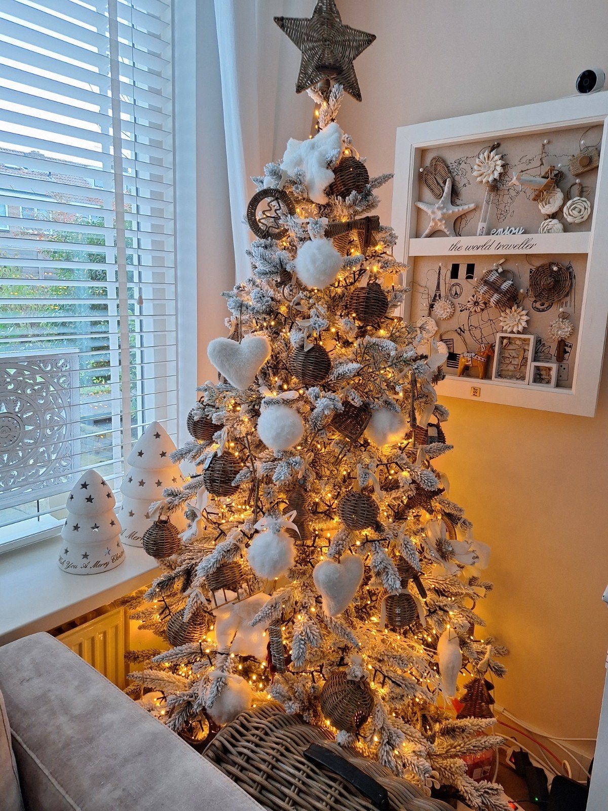 Kunst Kerstboom met sneeuw 1.80, Ophalen, Zo goed als nieuw