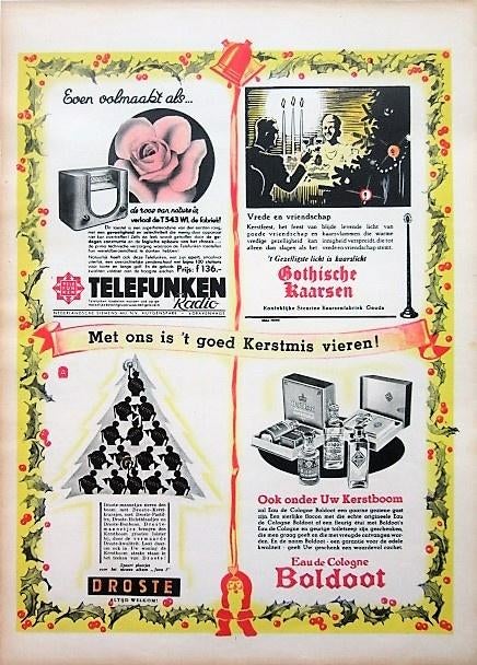 6 vintage reclames kerst 1935-71 Santa kerstman Christmas, Verzamelen, Ophalen of Verzenden, Gebruikt, Reclamebord