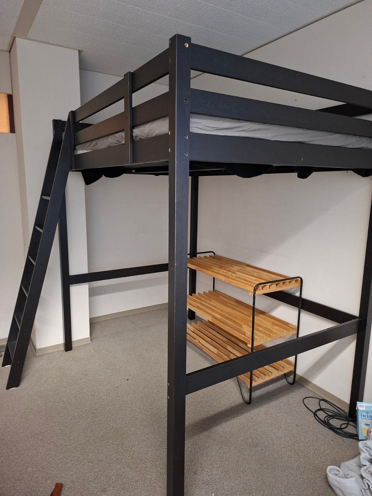 Stevige Hoogslaper met bureau of opslagruimte, Ophalen, Gebruikt, Twijfelaar, 200 cm
