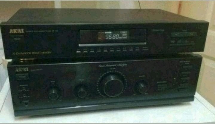 Akai set versterker am-17 + gratis tuner at-37, Ophalen of Verzenden, Speakers, Akai