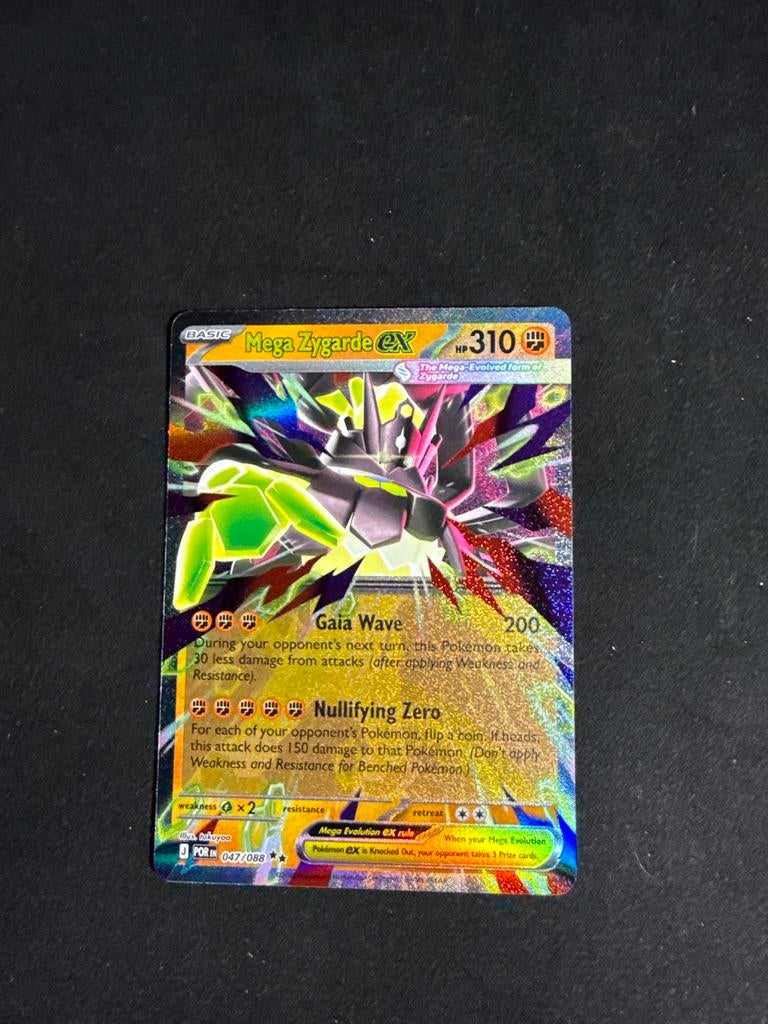 Mega Zygarde EX Pokémon Kaart 047/088, Verzenden, Zo goed als nieuw, Losse kaart, Foil