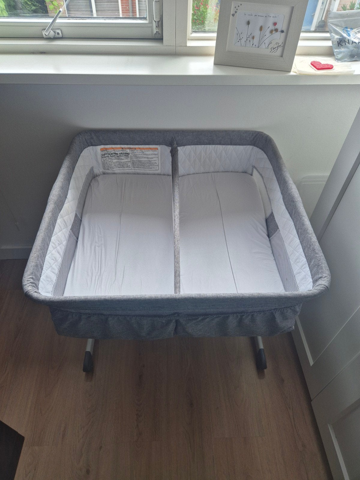 Tweeling Co-sleeper - Simmons Kids Co-Sleeper, Ophalen, Zo goed als nieuw, Wieg