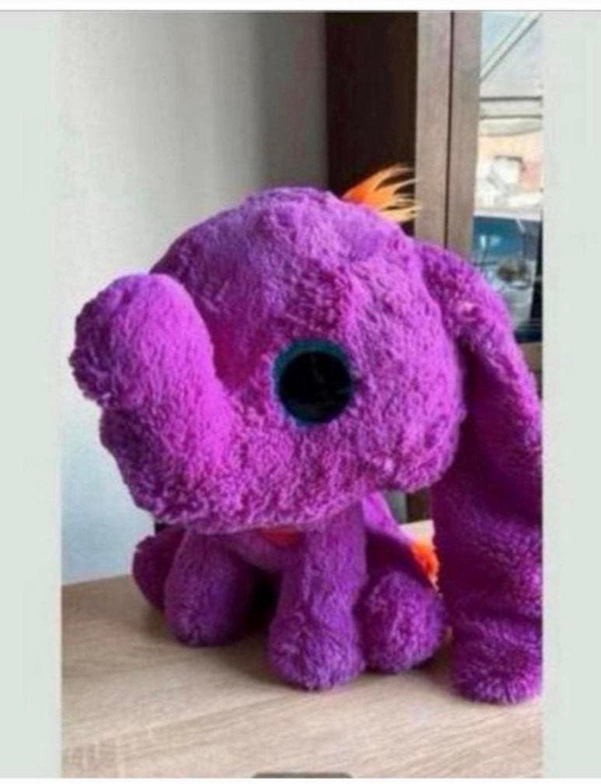 Mega-grote-lieve paarse knuffel olifant, Ophalen of Verzenden, Zo goed als nieuw, Olifant