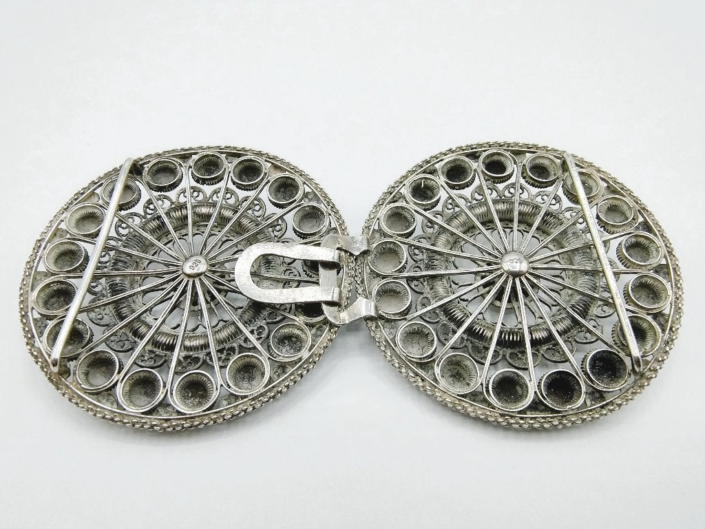 Zilveren ceintuurgesp of schorteslot, Zeeuwse klederdracht, Verzenden, Zilver, Overige typen