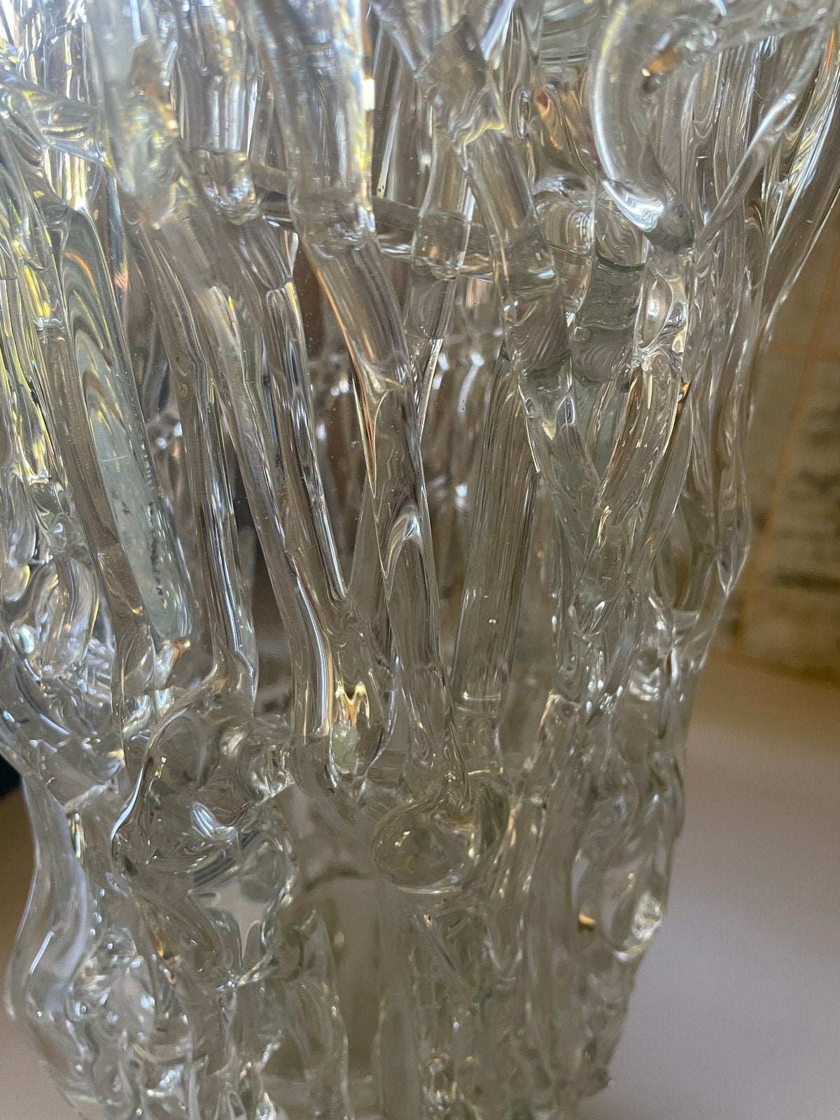 Unieke Italiaanse vaas van Murano glas, Ophalen of Verzenden