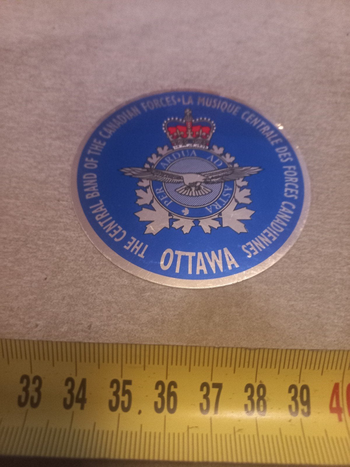 Embleem Canadese Strijdkrachten Muziekband Ottawa, Ophalen of Verzenden, Zo goed als nieuw, Overige typen
