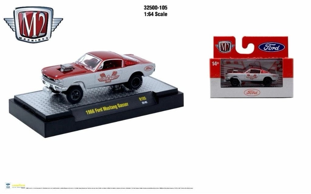 1966 Ford Mustang Gasser van M2 1/64 R105, Hobby en Vrije tijd, Modelauto's | Overige schalen, Ophalen of Verzenden, Nieuw, Auto