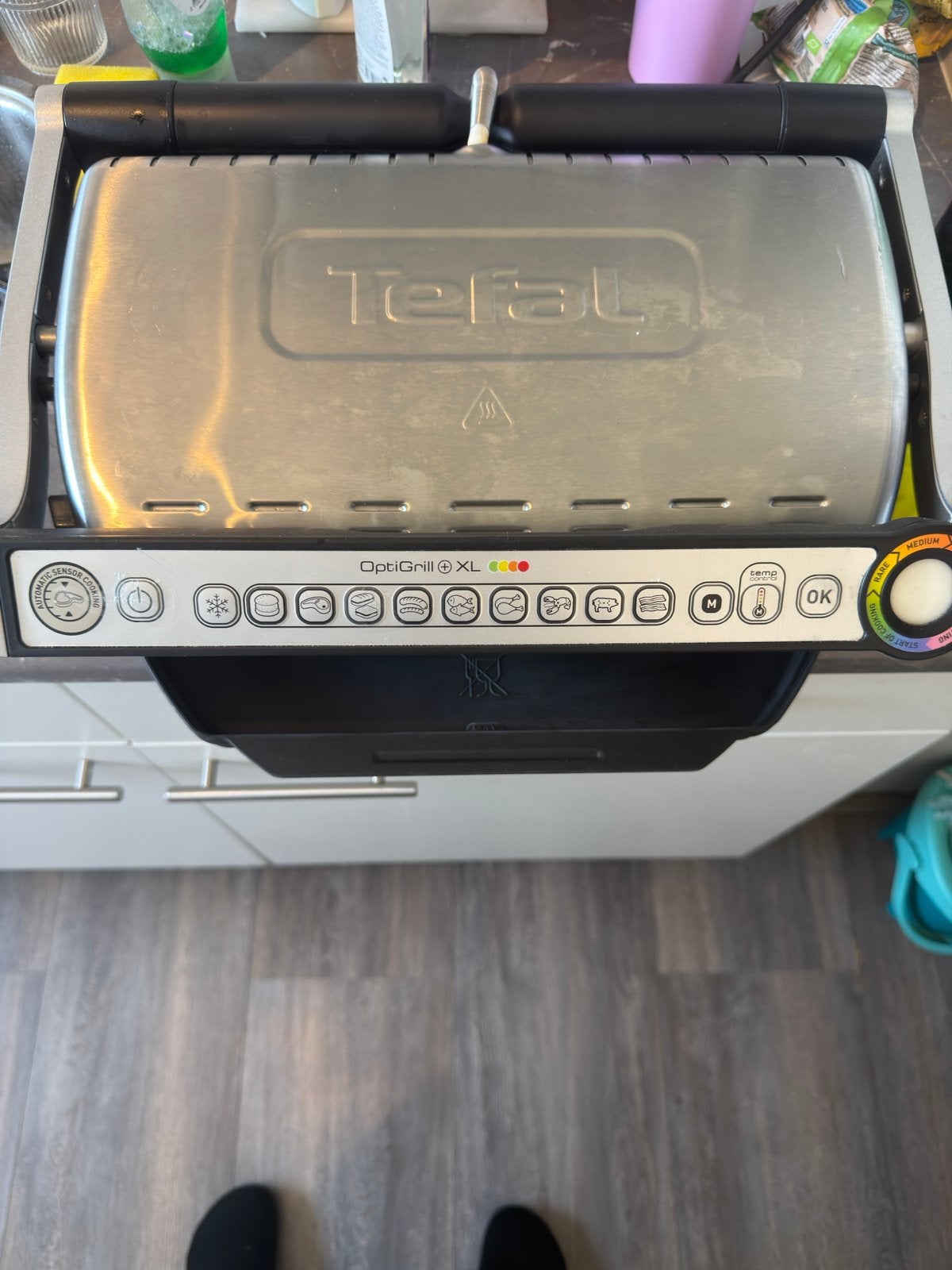 Tefal OptiGrill XL contactgrill, Witgoed en Apparatuur, Contactgrills, Ophalen, Uitneembare platen, Gebruikt