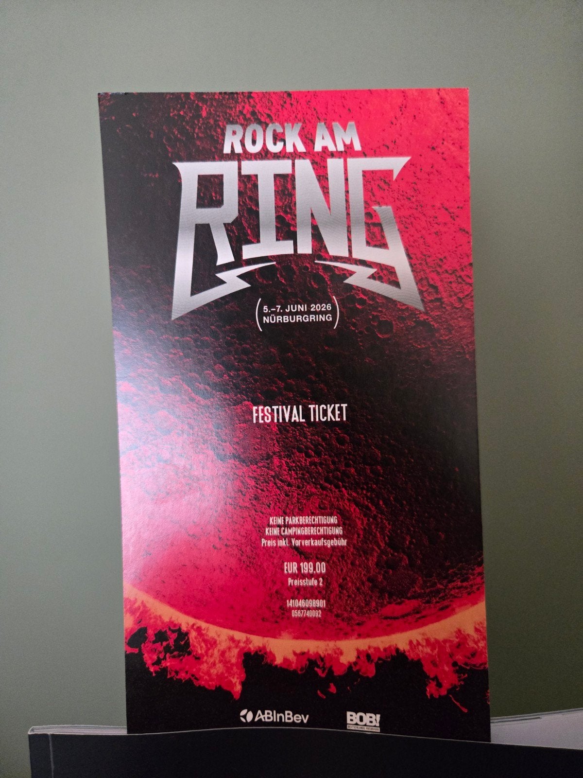 Ticket rock am ring, Ophalen of Verzenden, Meerdere media