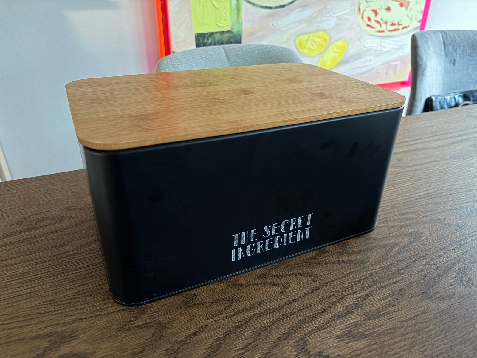 Maison Bleu opbergbox met bamboe deksel 33x21x16cm, Ophalen, Minder dan 50 cm, Zo goed als nieuw, Metaal