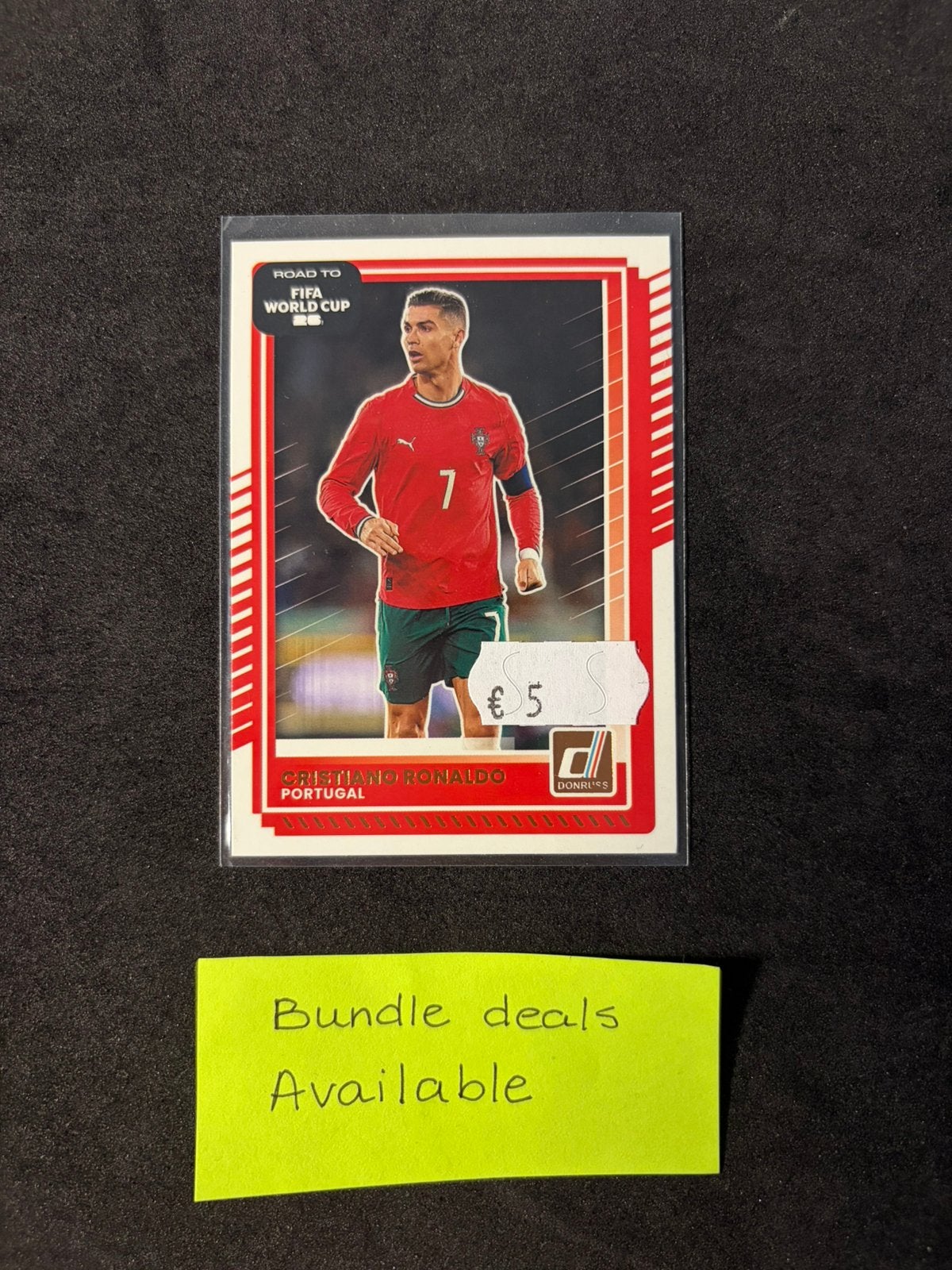 Panini fifa world cup 26 - Cristina ronaldo donruss gold, Ophalen of Verzenden, Zo goed als nieuw, Buitenlandse clubs, Poster, Plaatje of Sticker