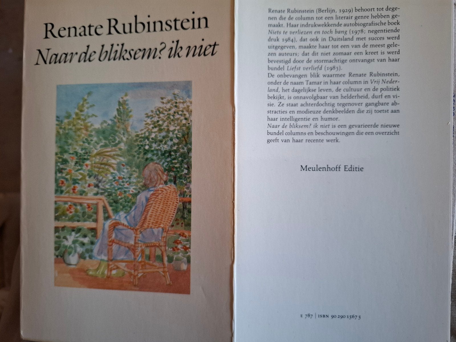 Renate Rubinstein - Naar de bliksem? ik niet (1987), Ophalen of Verzenden, Zo goed als nieuw, Renate Rubinstein, Nederland