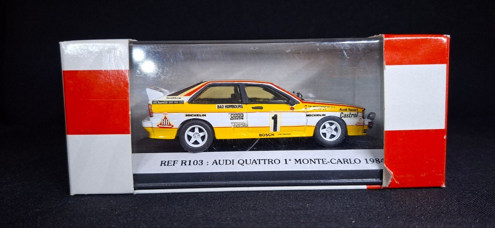 Starter R103 Audi Quattro HB Monte Carlo 1984 schaalmodel, Ophalen of Verzenden