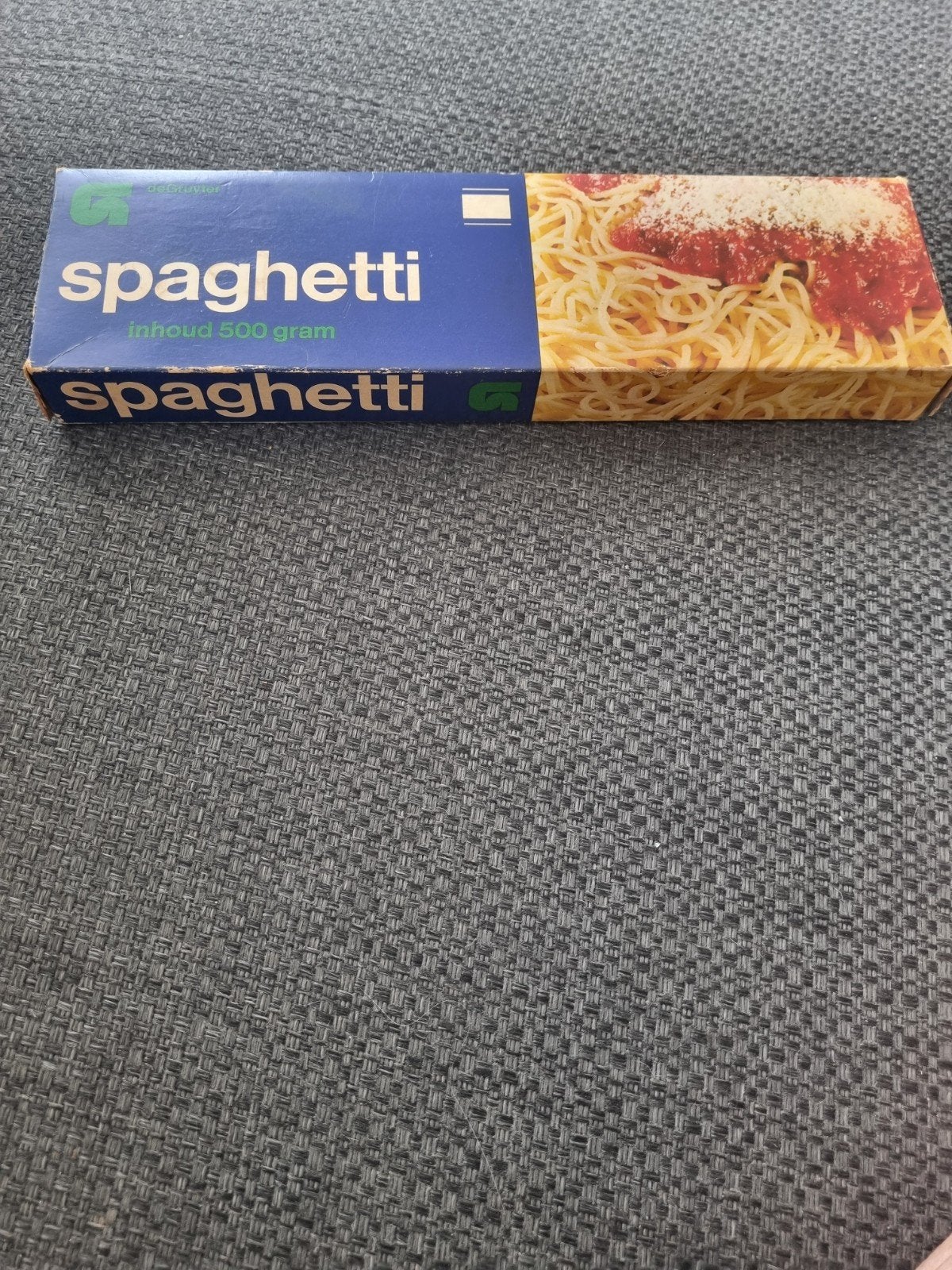 Vintage de Gruyter Spaghetti doos - Decoratie/Verzamelaarsit, Ophalen of Verzenden, Gebruikt