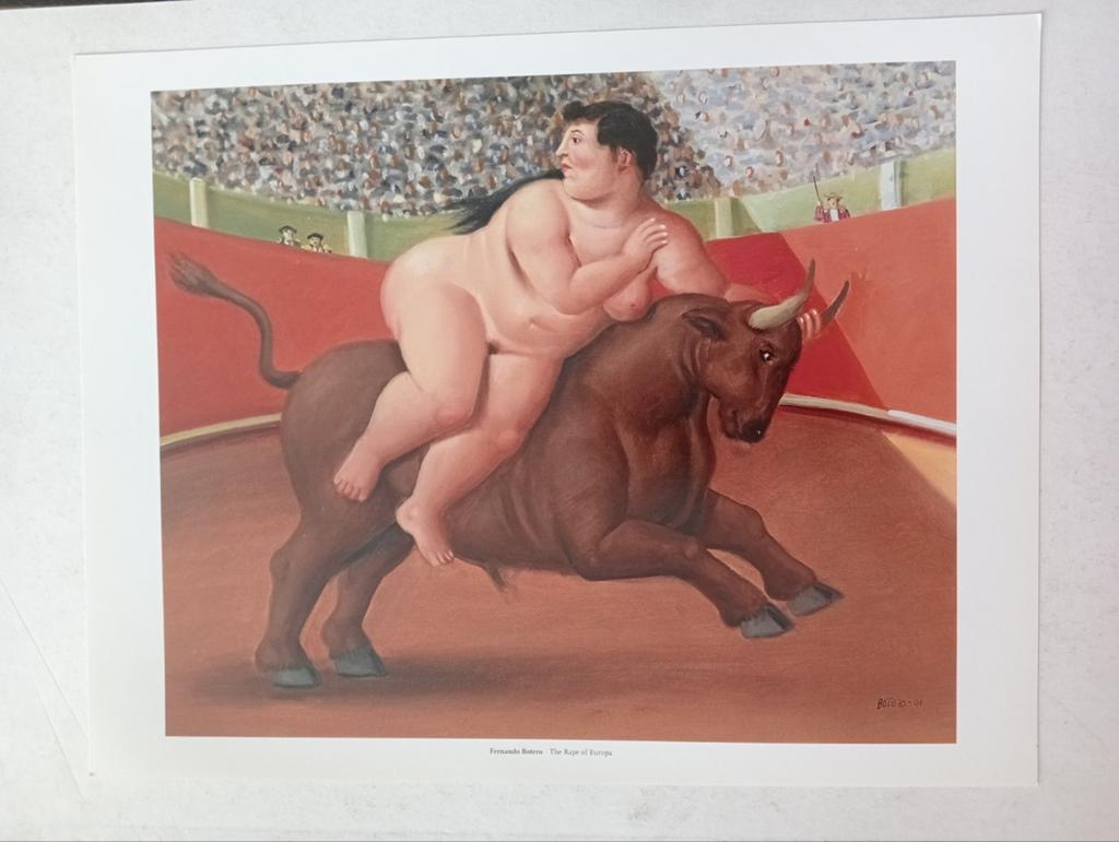Fernando Botero print Europa en de Stier, Antiek en Kunst, Ophalen of Verzenden