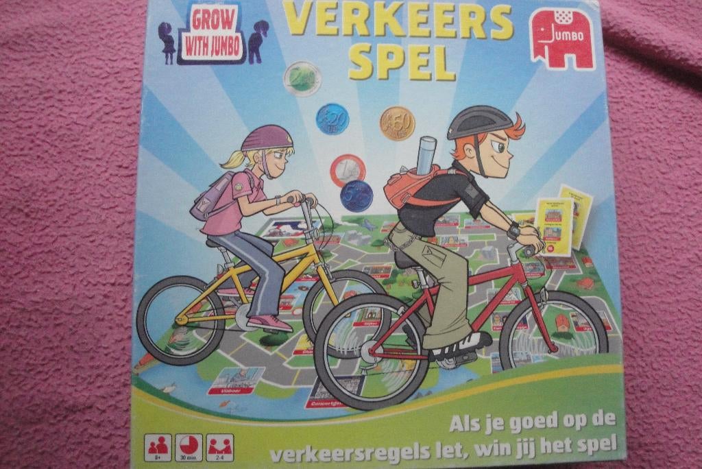 VERKEERS SPEL VAN JUMBO  SPEEL O THEEK 1tot14 sp. 3,95euro, Vijf spelers of meer, Ophalen of Verzenden, Zo goed als nieuw