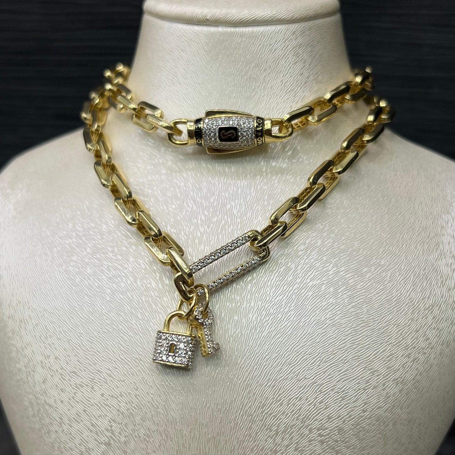 18 karaat gouden kettin collier nieuw Monaco, Ophalen of Verzenden, Nieuw, Goud