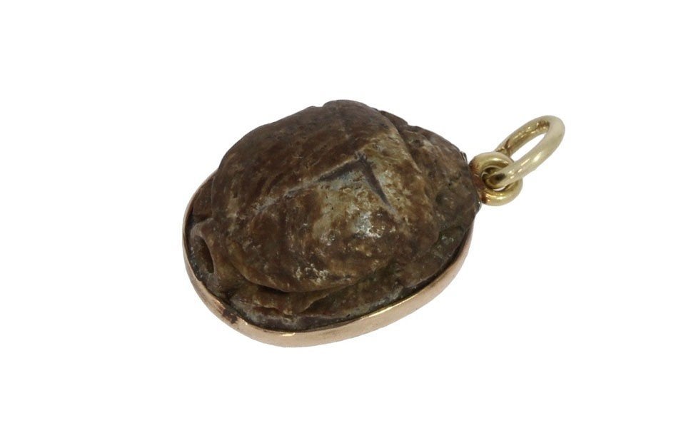 Scarabee antieke gouden ketting hanger Egypte vintage