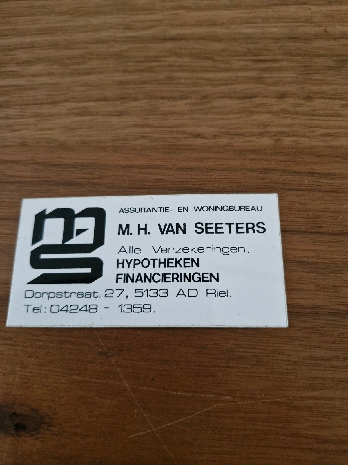 8449  sticker Assurantie- en Woningbureau M.H. van Seeters, Verzamelen, Ophalen of Verzenden, Nieuw